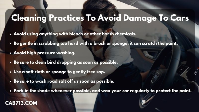 Cleaning Practices To Avoid Damage To Cars