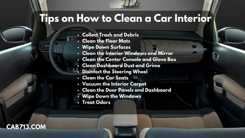 Instructions on How to Clean Your Car's Interior