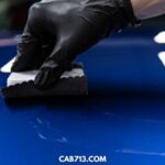 Water spots and stains on an automotive ceramic coating