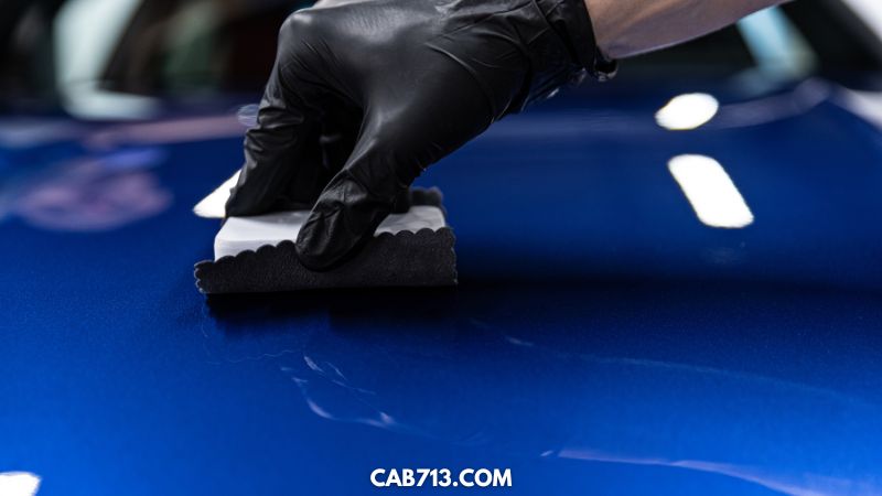 Water spots and stains on an automotive ceramic coating